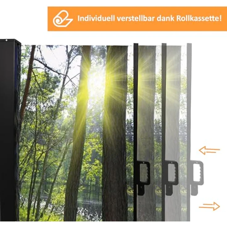 Seitenmarkise mit Fotodruck WALD, Sichtschutz, Windschutz – Bild 4