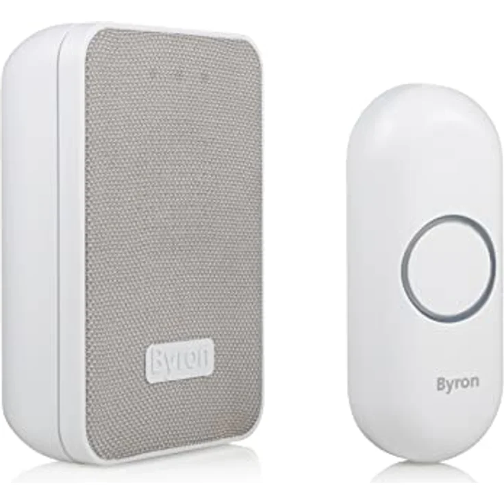 Byron DBY-22321 Funk-Türklingel-Set, 16 Melodien & bis zu 150 m Reichweite, bis zu 6 Klingeln anschließbar, 5 Stufen Lautstärke, Klingel und Klingeltaster mit Batterie – Bild 2