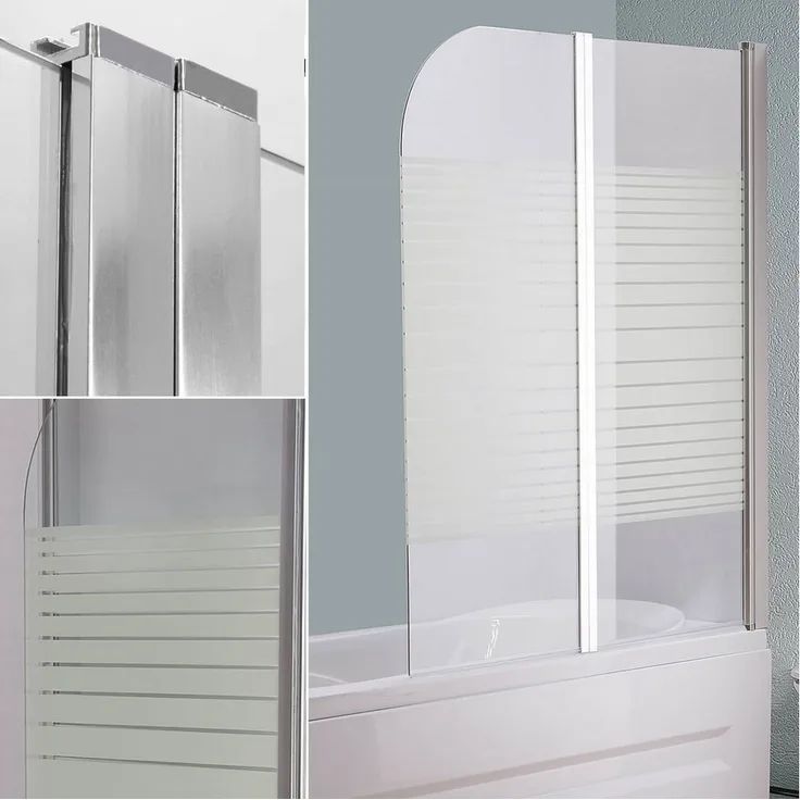 Feel2Home Badewannenaufsatz Klemmmarkise 300cm Balkon Sonnenschutz Grau Sonnensegel Windschutz