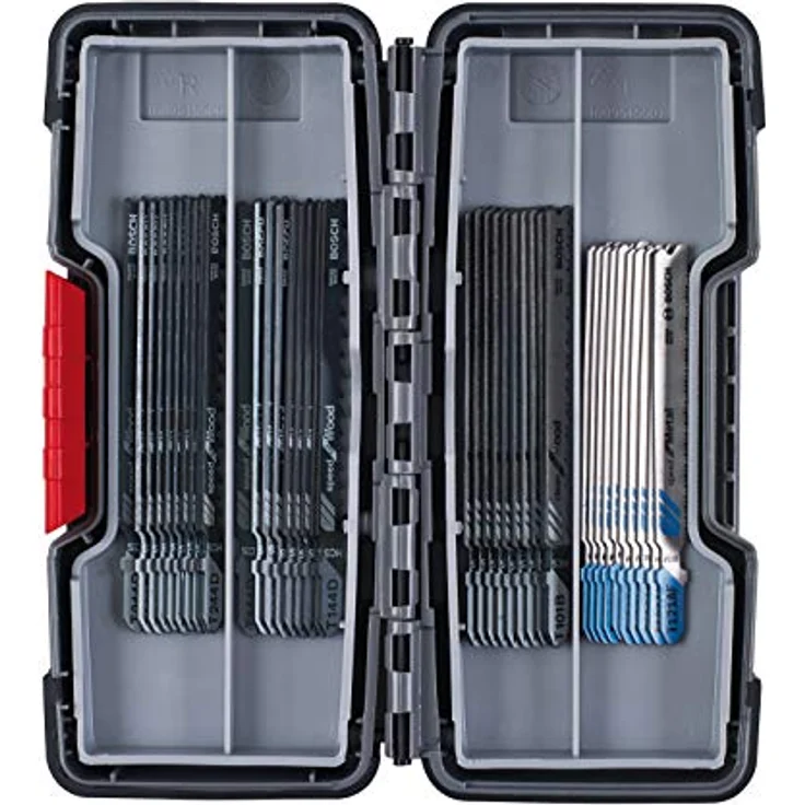 Bosch Professional 2607010904 Sägeblätter and Metall , 40 ? teiliges Stichsägeblatt Set , Setinhalt: T 244 144 D 101 B Clean Wood-T 121 AF Speed for Metal, grau – Bild 2