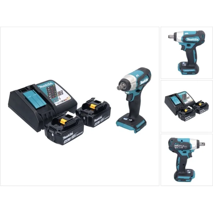 Makita DTW 181 RM, Akku Schlagschrauber 18 V mit 210 Nm, bürstenlos, inkl. 2x Akku 4,0 Ah und Ladegerät