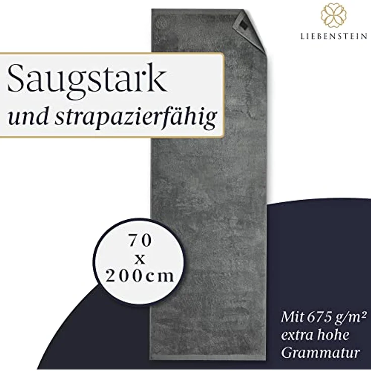 Liebenstein Sauna-Aufgussset, 3-teiliges Komplettset mit Saunaeimer (4L), anthrazit Saunahandtuch (70x200cm) und Aufguss (Orange/Zitrone/Ingwer) – Bild 4