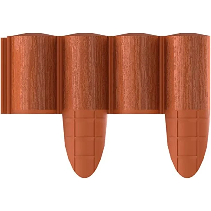 Cellfast ECO Rasenkante Palisade Gartenpalisade Raseneinfassung Beetumrandung Innovativ & Dekorativ UV-Strahlenbeständig Ziegelrot (2,4m) – Bild 1