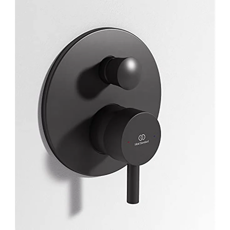 Ideal Standard Ceraline UP-Badewannenarmatur, Schwarz Matt, Rund, mit Click-Kartusche und Heißwassertemperaturbegrenzer – Bild 3