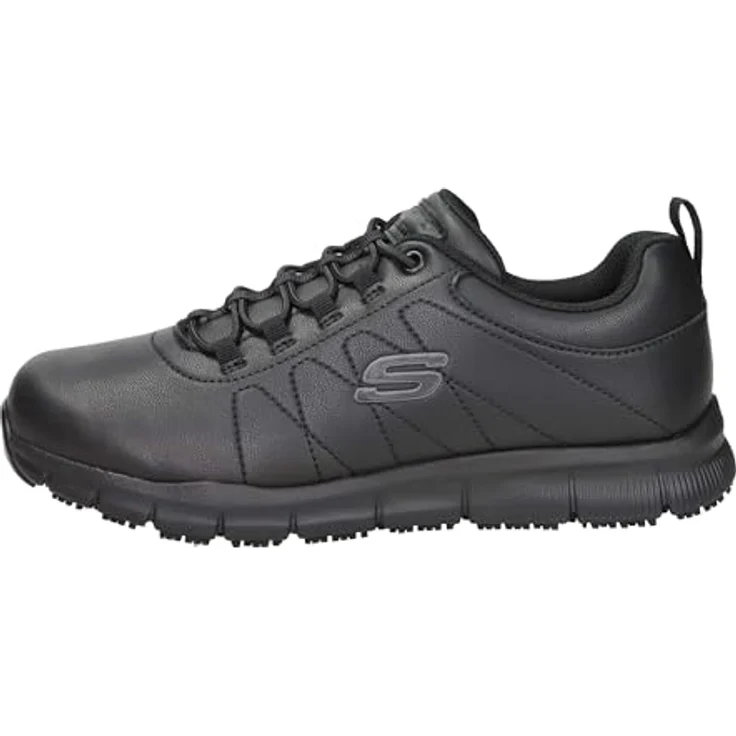 Skechers NAMPA-BEJA Damen Sicherheitsschuhe, rutschfeste Arbeitsschuhe mit Memory Foam, schwarz, Schuhgröße 41 EU – Bild 2