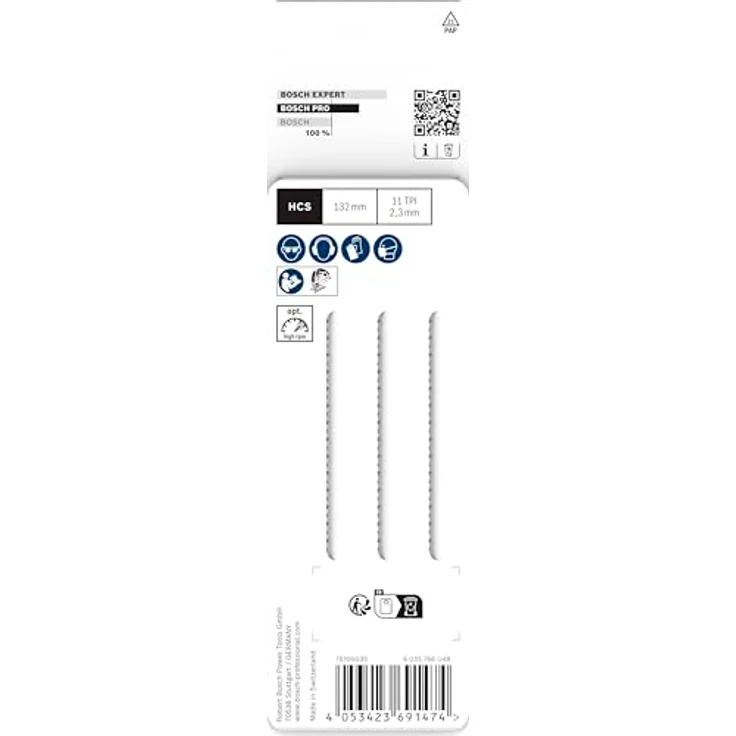Bosch JSB RBP - 3ER T 302 H, Stichsägeblätter für PVC und PMMA, 132 mm, 3-teilig – Bild 4