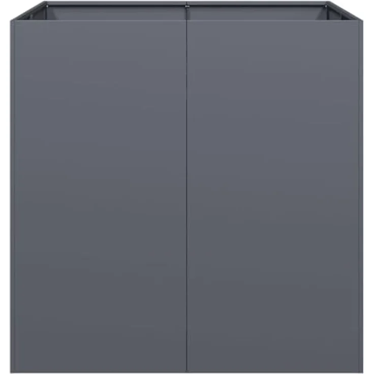 vidaXL Pflanzgefäß Anthrazit 80x80x80 cm Stahl, Pflanzschale mit viel Platz, erhöhte Stabilität und modernem Design – Bild 5