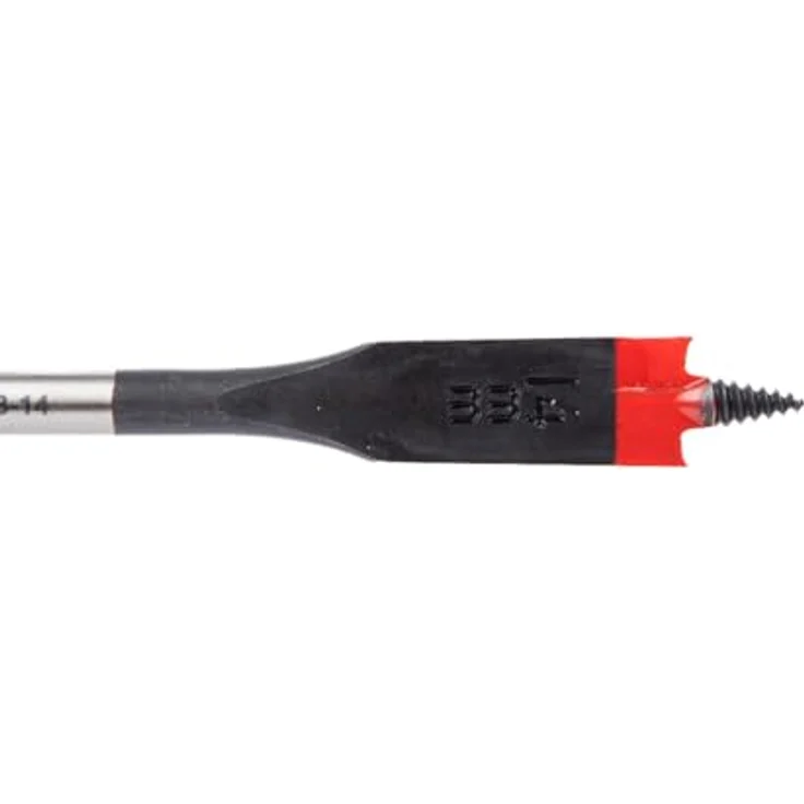 C.K Tools Vorteck Flachfräsbohrer 14 mm x 152 mm, Selbstziehende Gewindespitze, 1/4 Zoll Hex Quick Lock Schaft, für Holz und Kunststoff, Carbonstahl, CK T2953-14 – Bild 3