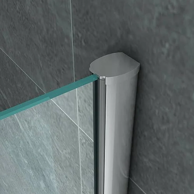 Aloni Walk-in-Dusche ECOS100, Duschabtrennung Milchglas vollsatiniert 8mm, Einscheibensicherheitsglas – Bild 3