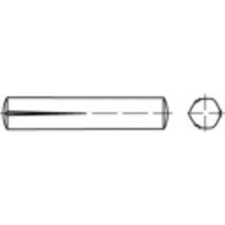 Toolcraft Passkerbstift (Ø 6 mm, L 12 mm), 100 Stück aus Stahl für RC-Autos