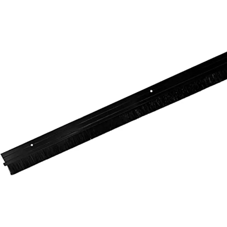 Euro Tische Bürstendichtung für Türen, Zugluftstopper zum Anschrauben zur Luft- und Schalldämmung, Türbodendichtung 100 cm, schwarz