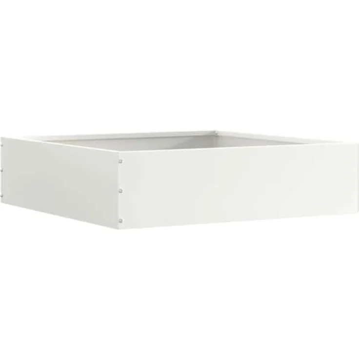 vidaXL Beetumrandung Raseneinfassung, quadratische Stahlkante in Weiß, 50 x 50 x 13 cm, langlebig und wetterfest – Bild 1