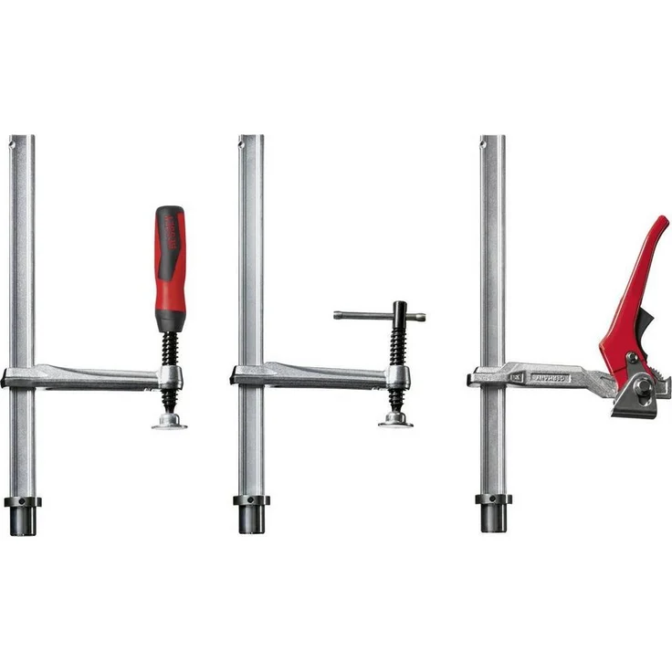 Bessey Schraubzwinge Schraubzwinge, Zwingen mit hoher Klemmkraft und rotem Griff
