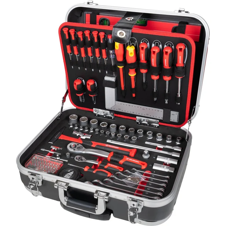Holzmann Werkzeugkoffer-Trolley WZK167PRO, 167-teiliges Werkzeugset, abschließbar, Maße: 485 x 195 x 365 mm – Bild 1