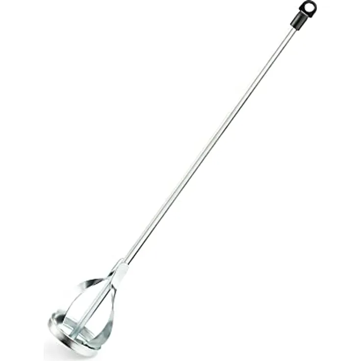 Navaris Rührstab Bohrmaschinen Paint Mixer - Quirl 6x40cm aus Stahl - Mörtelrührer für Farbe Lack Lasuren - Bohrmaschinen Farbrührer verzinkt - klein
