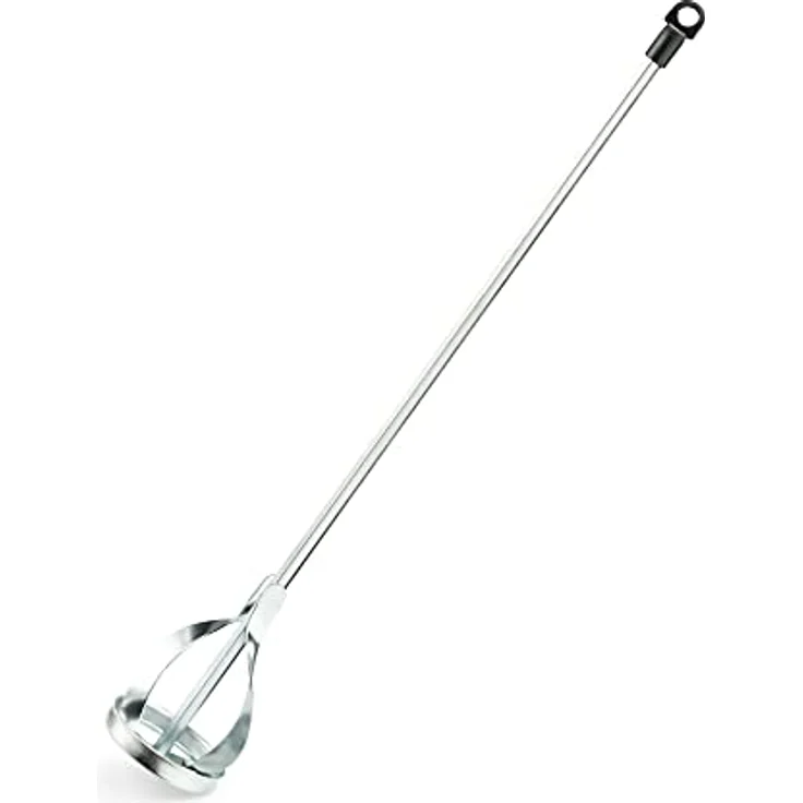Navaris Rührstab Bohrmaschinen Paint Mixer - Quirl 6x40cm aus Stahl - Mörtelrührer für Farbe Lack Lasuren - Bohrmaschinen Farbrührer verzinkt - klein – Bild 1