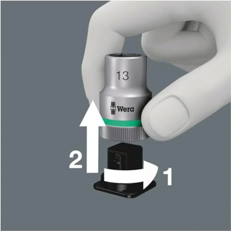 Wera Werkzeugkoffer Textile Box, robuste und leichte Aufbewahrungslösung für Knarrensatz 8100 SB All-In Zyklop Speed 3/8", leer – Bild 3