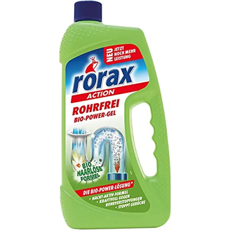 Rorax Rohrfrei Bio-Power-Gel Abflußreiniger - 1 L, umweltschonend und effektiv