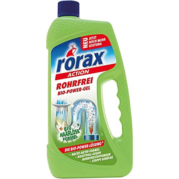 Rorax Rohrfrei Bio-Power-Gel Abflußreiniger - 1 L, umweltschonend und effektiv – Bild 1