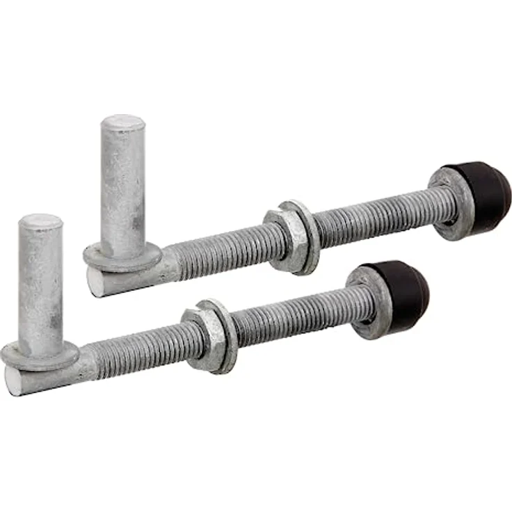 GAH-Alberts 410650 Kloben, ein Paar, zum Durchschrauben, verstellbar, feuerverzinkt, Ø13 mm, 140 mm, M12 – Bild 2