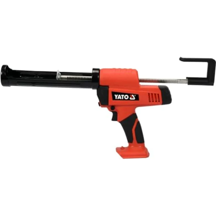 Yato Druckluft-Kartuschenpistole Kartuschenpresse ohne Akku 18 V, Schwarz-Rot, LED-Leuchte, Anti-Leck-Mechanismus, ergonomisches Design – Bild 5