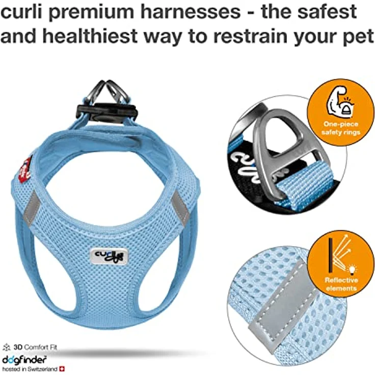 Curli Vest Geschirr Air - Mesh Skyblue 3 XS – Bild 2