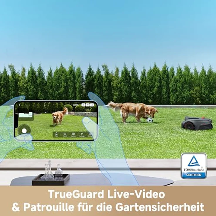 MOVA ViAX 250 Mähroboter, 250 m², UltraEyes™ KI-Dual-Vision, U-Bahnplanung, Hindernisvermeidung, App-Steuerung, 50 min Akkulaufzeit – Bild 9