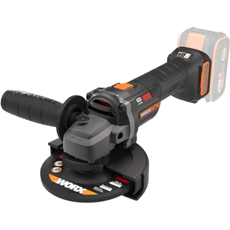 Worx Nitro WX814.9, Akku-Winkelschleifer 20 V Solo mit bürstenlosem Motor und 125 mm Scheibengröße
