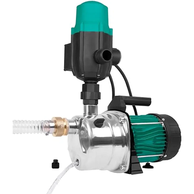 VONROC Hydrofoorpumpe 1000W, Automatische Wasserpumpe mit Druckschalter und Trockenlaufschutz, Fördermenge 3500l/h, 4,4bar für Gartenbewässerung – Bild 3