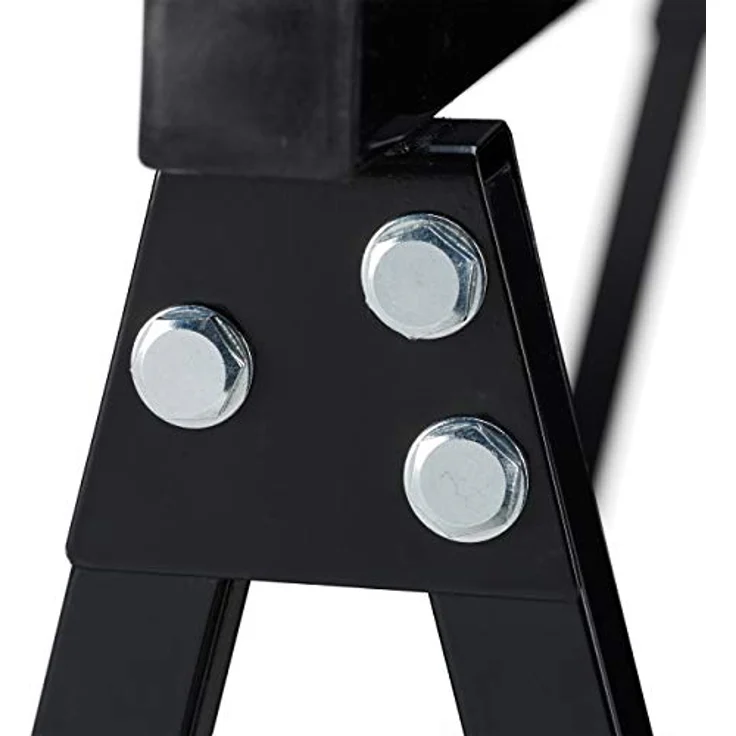 Relaxdays - Klappbock, 2er Set, Belastung bis 100 kg, stabiler Gerüstbock, Arbeitshöhe 75 cm, platzsparend, Stahl, schwarz – Bild 9
