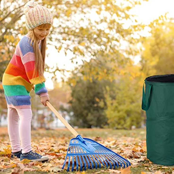 Relaxdays, grün Laubsack selbstaufstellend, 2er-Set, Gartenabfallsack Pop-Up, 120 L, Gartensack selbststehend, 44 cm – Bild 3