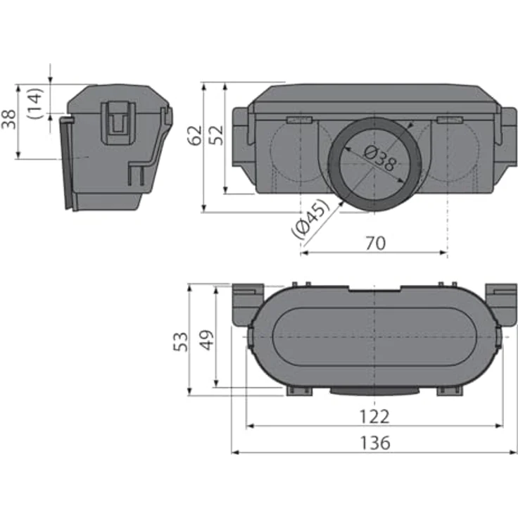 AlcaPlast P065 Ersatz Siphon für Ablaufrinne APZ 8 9 10 – Bild 3