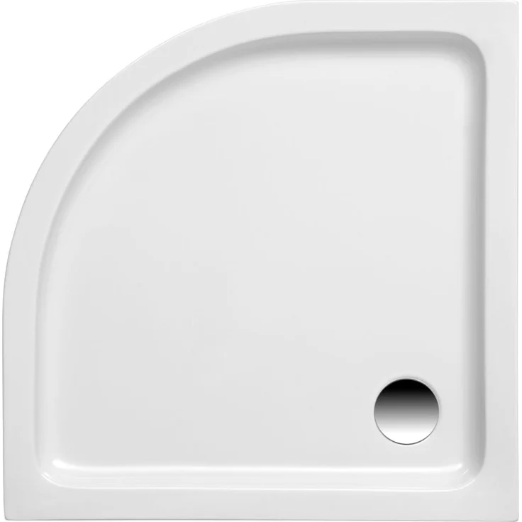 Ottofond Duschwanne Kraton 90 x 90 x 6 cm, weiß - Viertelkreisdesign, Sanitäracryl, stabile Formgebung