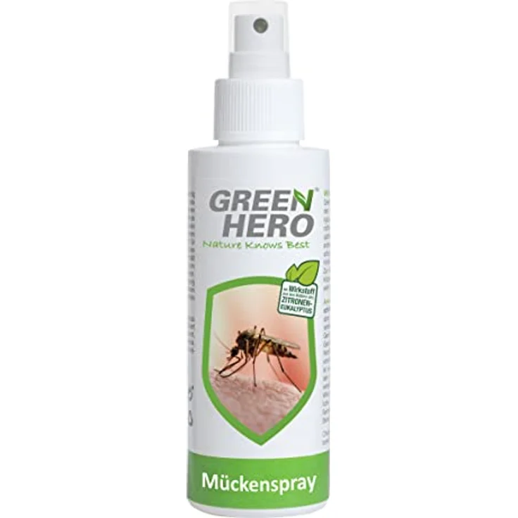 Green Hero Mückenspray schützt zuverlässig vor Stechmücken, Moskitos & Zecken 100ml Mückenschutz mit dem gut duftendem Wirkstoff EC-Öl, geeignet für Erwachsene und Kinder ab dem 6. Monat – Bild 1
