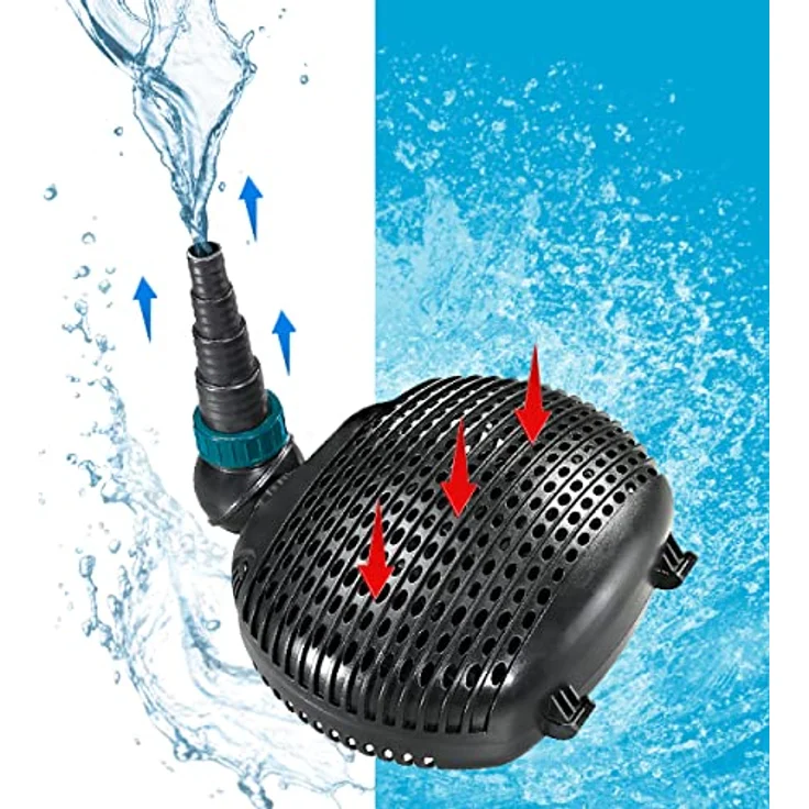 Aqua Forte Filter--Teichpumpe EC-10000 10m³-h, Förderhöhe 5m, 68Watt – Bild 7