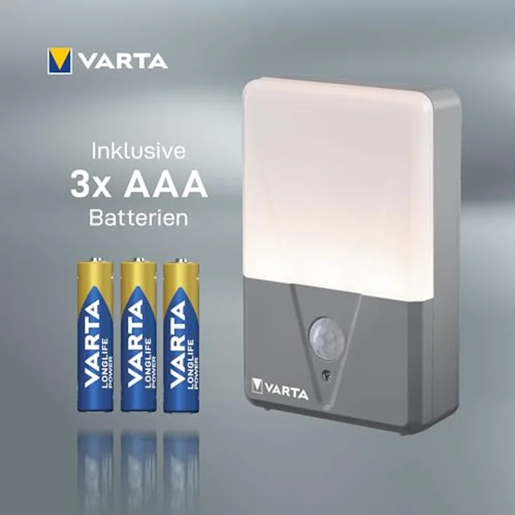 VARTA Nachtlicht mit Bewegungssensor LED, 2 Stück, unbestückt, Motion Sensor Outdoor Light Twin Pack, batteriebetrieben, Installation: Schraube, Magnet oder 3M-Klebeband, Spritzwassergeschützt – Bild 5