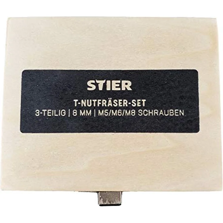 STIER T-Nutfräser-Set 3-teilig M5 M6 und M8 Schrauben, 8 mm Schaft, für Oberfräsen, T Nut Fräser, T Nutfräser - Preisvergleich – Bild 4