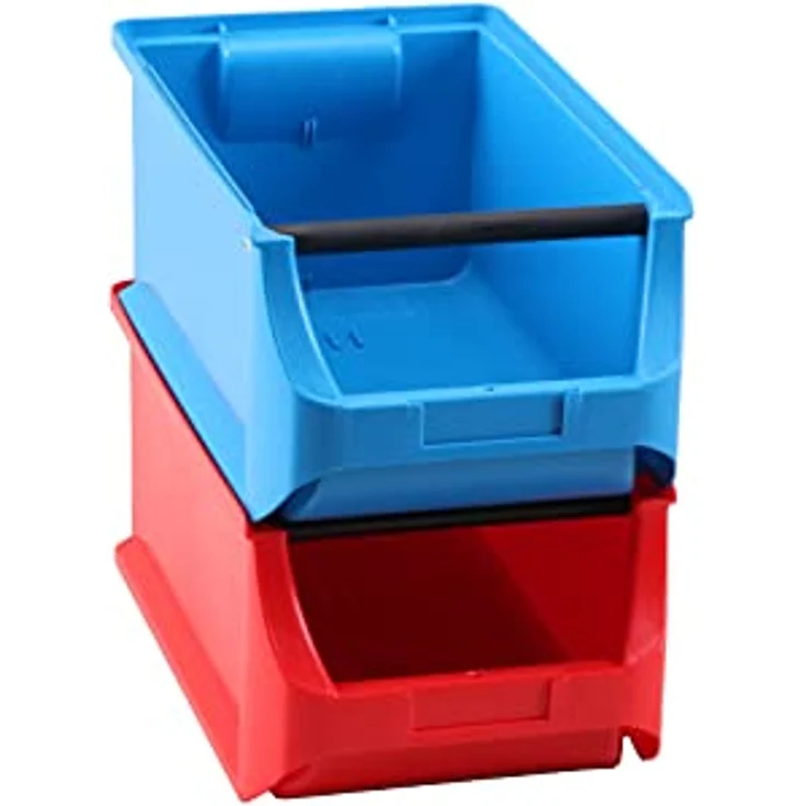 Allit ProfiPlus Lager-Box Gr.4, stapelbare Sichtbox in rot, 355x205x150mm, hohe Belastbarkeit und Beständigkeit – Bild 2