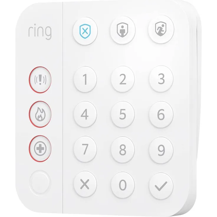 Ring Alarm Keypad (2nd Gen) 4AK1SZ-0EU0, Funk-Alarmanlagen-Erweiterung mit Panikoption und drei Sicherheitsmodi
