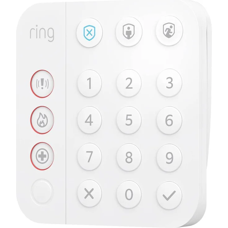 Ring Alarm Keypad (2nd Gen) 4AK1SZ-0EU0, Funk-Alarmanlagen-Erweiterung mit Panikoption und drei Sicherheitsmodi