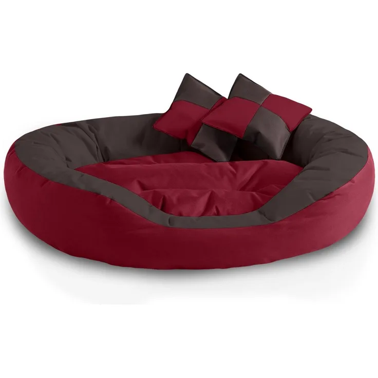 BedDog Hundebett SABA 4in1 mit Rand, flexibles Liegefläche-Design, wasserabweisend, grau