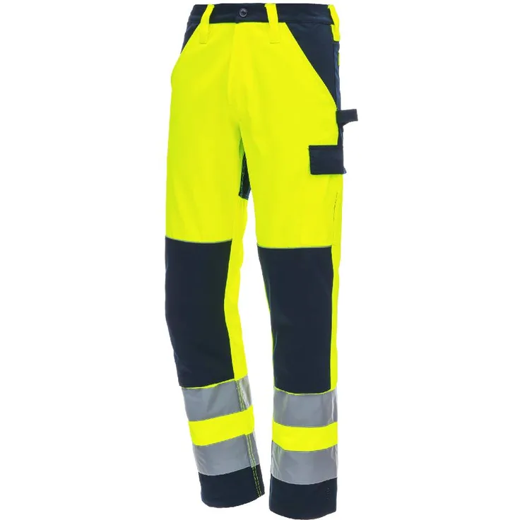 NITRAS MOTION TEX VIZ lange Warnschutz Arbeitshose | neongelb | Gr. 62