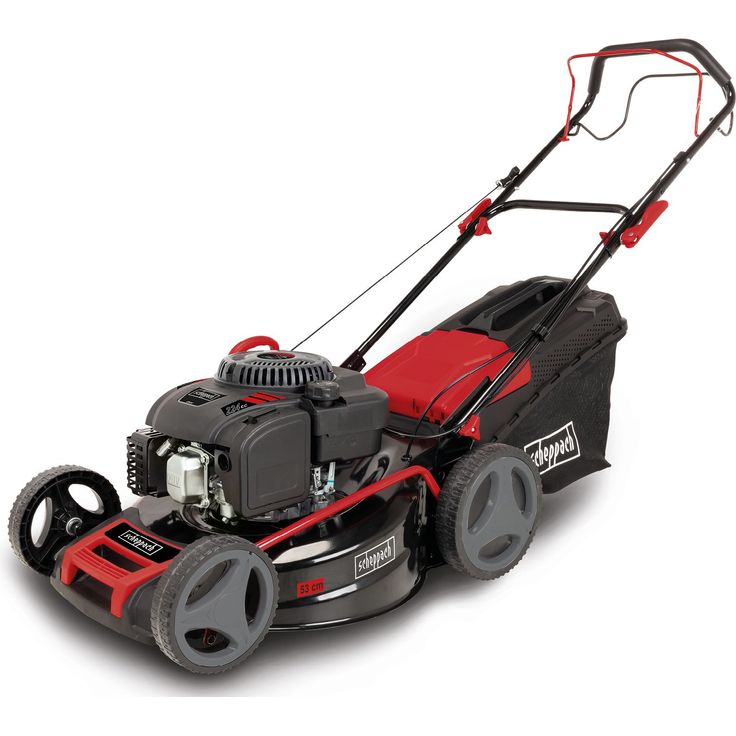 Scheppach Benzin-Rasenmäher MS225-53 mit Radantrieb - 7PS | 53 cm Schnittbreite | Reinigungsfunktion | 65 Liter Fangkorb | Stahlgehäuse | 7-stufige Höhenverstellung | Mulchfunktion | Seitenauswurf – Bild 4