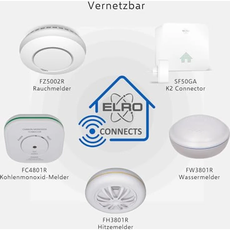 ELRO Connects FZ5002R Funk Rauchmelder-DIN EN14604 -mit Hitzesensor-Vernetzbar-6-er Set – Bild 6