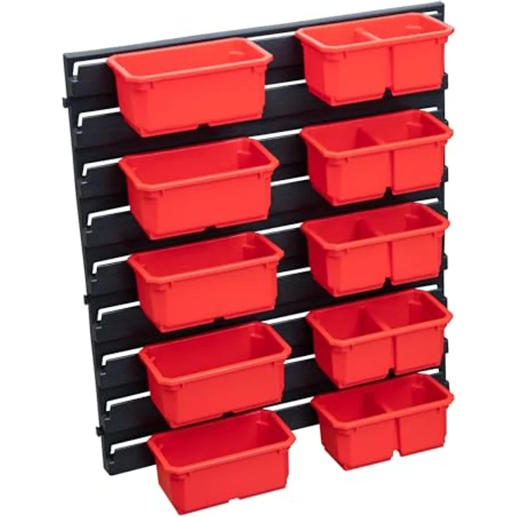 Toolbrothers RHINO Container Set Nr. 3, Werkstattwand 39 x 35 cm mit 10 Behältern für L Organizer und L Drawer 3 – Bild 1