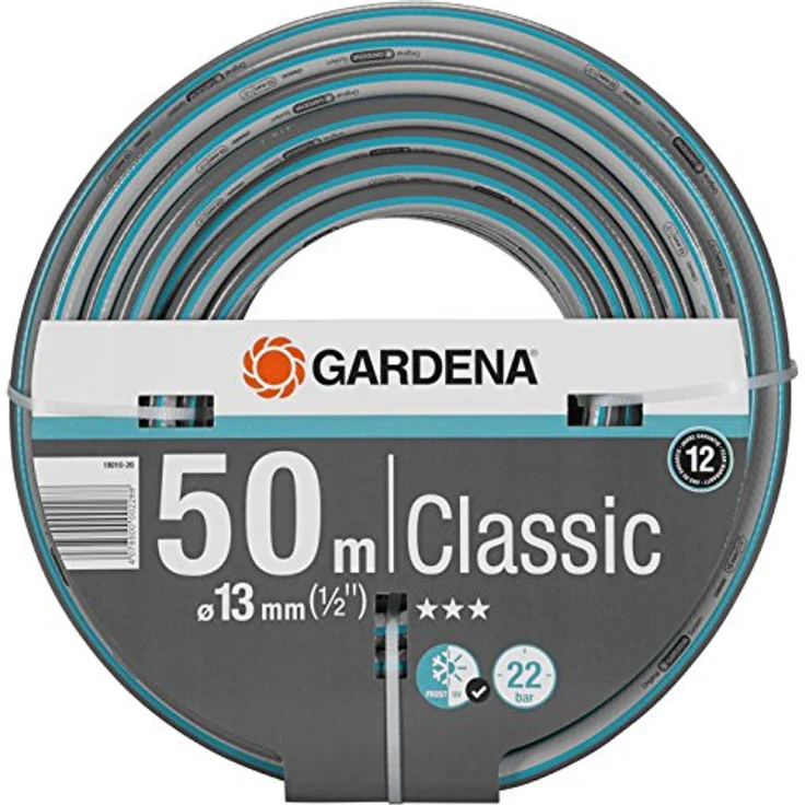 GARDENA Classic Schlauch 13 mm (1/2 Zoll), 50 m: Universeller Gartenschlauch aus robustem Kreuzgewebe, 22 bar Berstdruck, druck- und UV-beständig (18010-20) – Bild 3