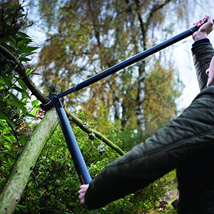 Fiskars SingleStep Bypass-Astschere für frisches Holz, Antihaftbeschichtet, Gehärteter Präzisionsstahl, Länge 81 cm, Schwarz, L38, 1001426 – Bild 6