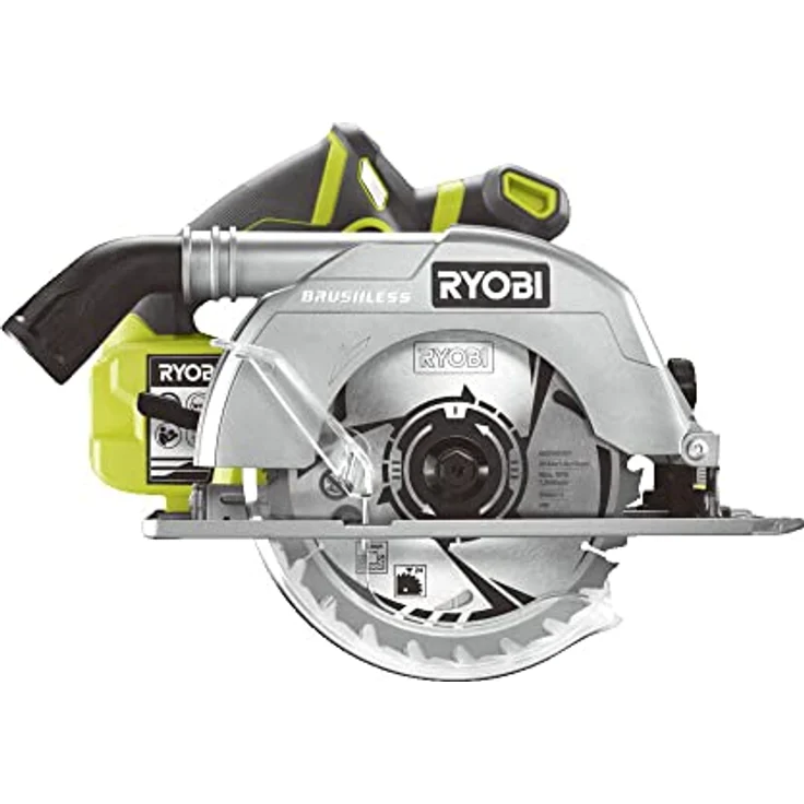 RYOBI 18 V ONE+ Brushless Akku-Handkreissäge R18CS7-140GZL (Sägeblatt-Ø 184mm, Schnitttiefe 90°/45° 60/42mm, werkzeuglose Tiefeneinstellung, inkl.Sägeblatt, Parallelanschlag, 4,0Ah Akku & Ladegerät) – Bild 2