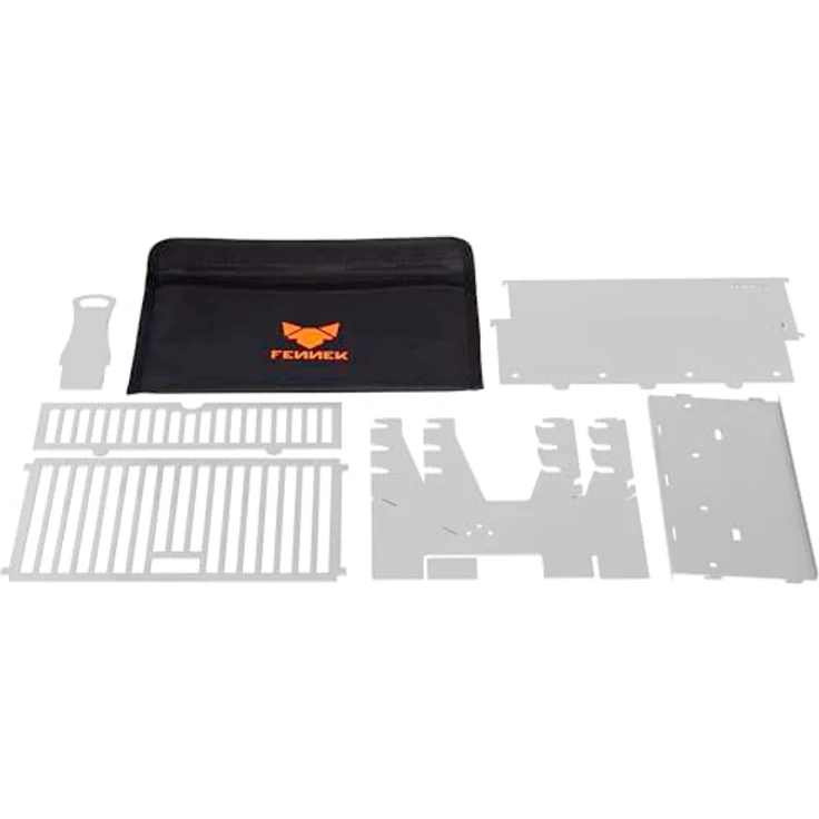FENNEK - LIGHT Holzkohlegrill - Edelstahl - zerlegbar - Holzkohlegrillfläche 26,9 x 18,3cm klein, 2,3 kg – Bild 4