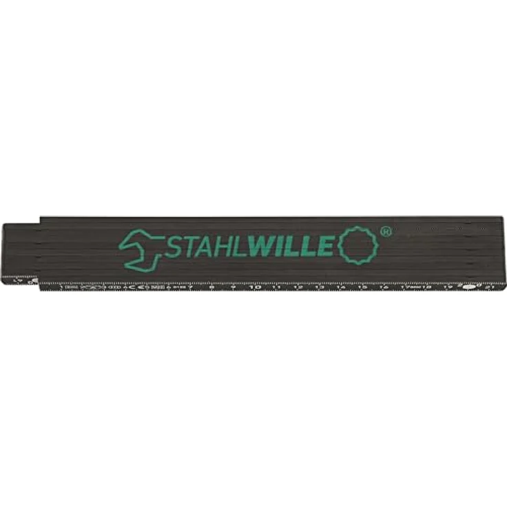 STAHLWILLE Zollstock 2m | Gliedermaßstab mit 90 Grad-Winkeleinrastung | Meterstab Duplex-Skalierung mit Dezimalzahlen | Made in Germany – Bild 1